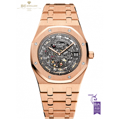 Audemars Piguet Royal Oak Skeleton Face Extra Thin Rose Gold - ref 15204OR.OO.1240OR.01