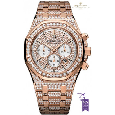 Audemars Piguet Royal Oak Chronograph Rose Gold With After Set Diamonds - ref 26320OR.OO.1220OR.02