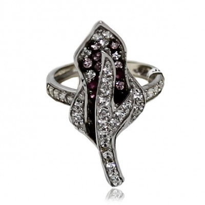 White Gold Ring With Brilliant Cut Zircon