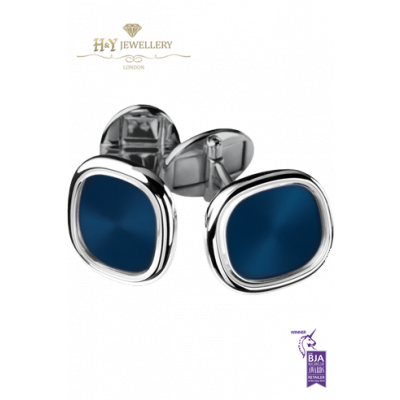 Golden Ellipse White Gold Cufflinks - ref 2059102G