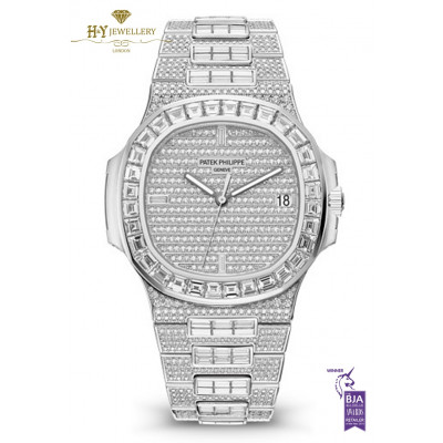 Patek Philippe Nautilus White Gold DESIGN Set with Diamonds - ref 5719/10G-001