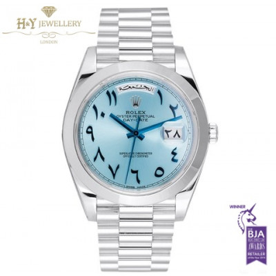 Rolex Day Date Platinum Arabic Numerals - 228206