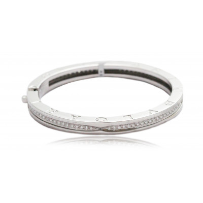 Bvlgari White Gold and Diamond Bangle 