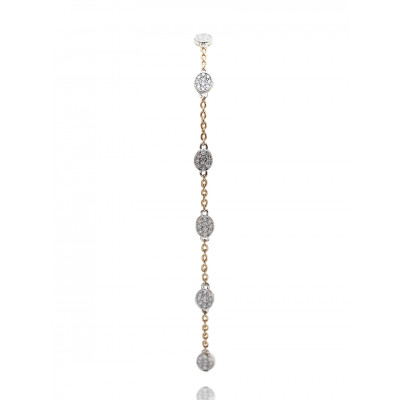Rose Gold and White Diamond Charm Bracelet 