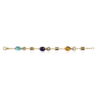 Classic Bvlgari Semi Precious Cabochon Bracelet 