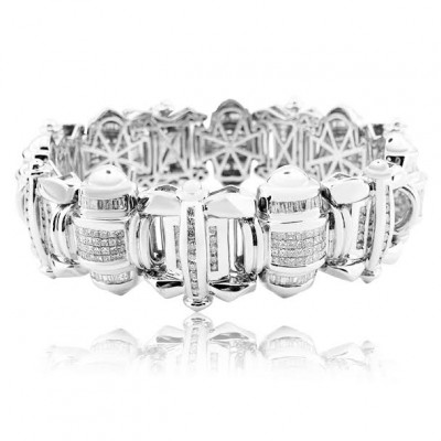Large Unisex Diamond Bracelet 