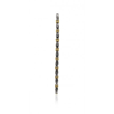 Contrasting Yellow and White Gold Diamond Bracelet