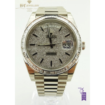 Rolex Day-Date White gold with After market Diamonds - ref 228239
