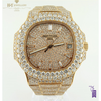 Patek Philippe Nautilus Rose Gold with After Set Diamonds - ref 5711/1R-001