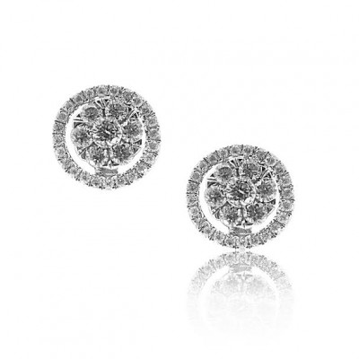 White Gold Diamond Stud Earrings