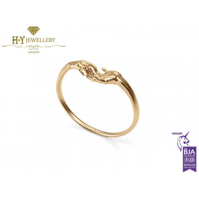 Finding Love Bangle By Lorenzo Quinn - Yellow Gold 