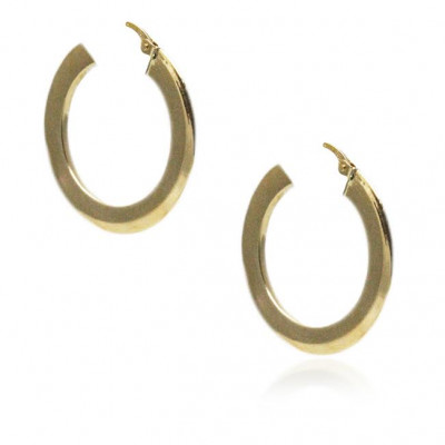 Yellow Gold Modest HoopEarrings