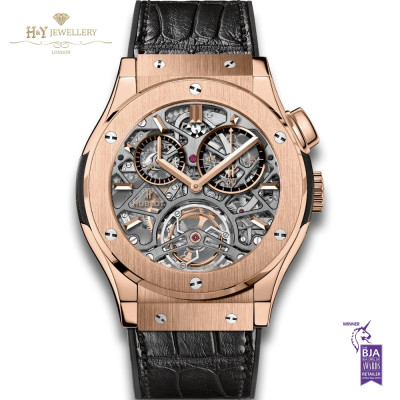 Hublot Classic Fusion Tourbillon Skeleton King Rose Gold - ref 506.OX.0180.LR