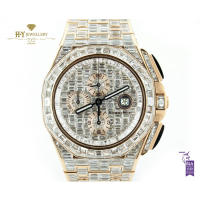 Audemars Piguet Royal Oak Offshore Chronograph Rose Gold DESIGN set with after market diamonds - ref 26400RO