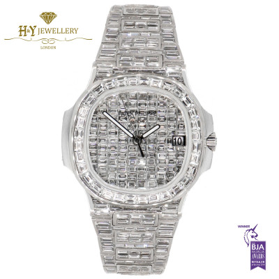 Patek Philippe Nautilus White Gold DESIGN Set with Diamonds - ref 5711