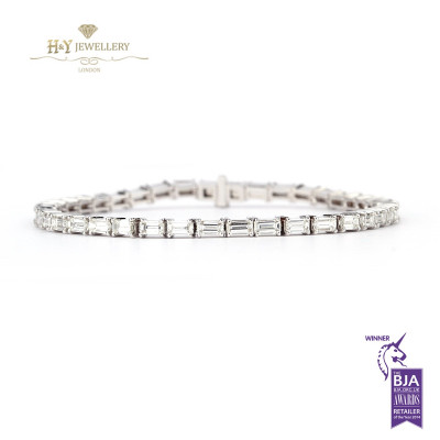 Emerald Cut Diamond Bracelet - 5.98 - G-H - VS1
