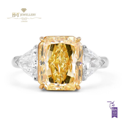 Fancy Yellow Diamond Ring - 6.69 ct