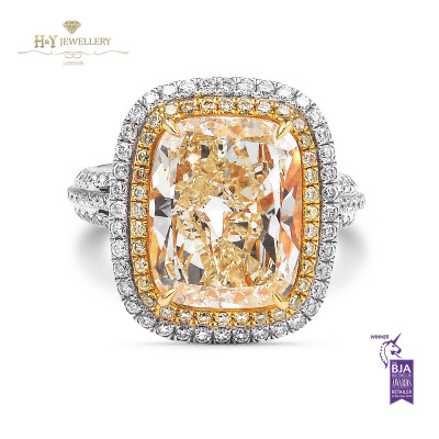  Yellow Diamond Ring - 6.88 ct