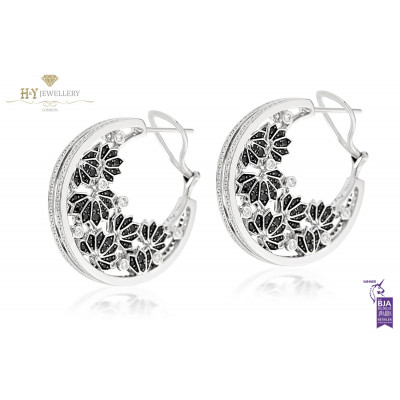 Ananya Lotus Samsara Earrings set with Diamonds