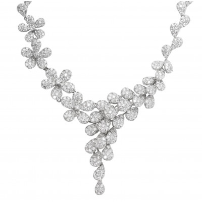 Lily of the Valley Statement Diamond Necklace 