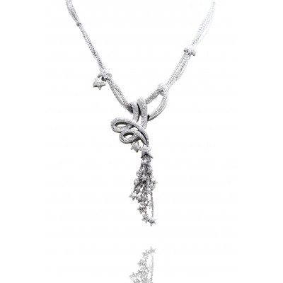 Starry Night White gold and Diamond Necklace 
