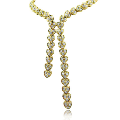 Cascading Diamond Heart Necklace  