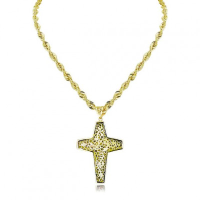 Yellow Gold Chain With Engraved Pattern