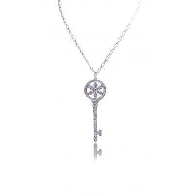 Platinum Flower Tiffany Key 