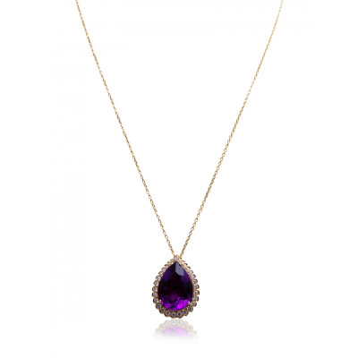 Amethyst and Diamond pendant 