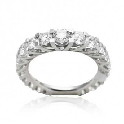 Full Eternity Ring With Floating Brilliant Cut Diamonds