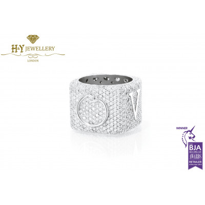 Two Worlds Ring Pavé By Lorenzo Quinn - White Gold 