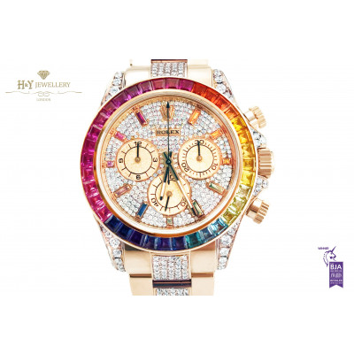 Rolex Daytona Rainbow with After market Diamonds - ref 116505