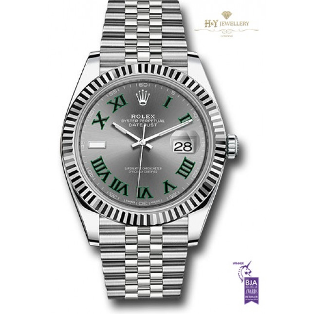 Rolex Date Just 41 Steel and White Gold - ref 126334
