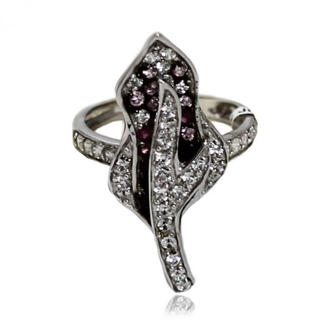 White Gold Ring With Brilliant Cut Zircon