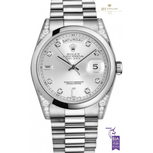 Rolex Day Date II Platinum Ladies ref 118296