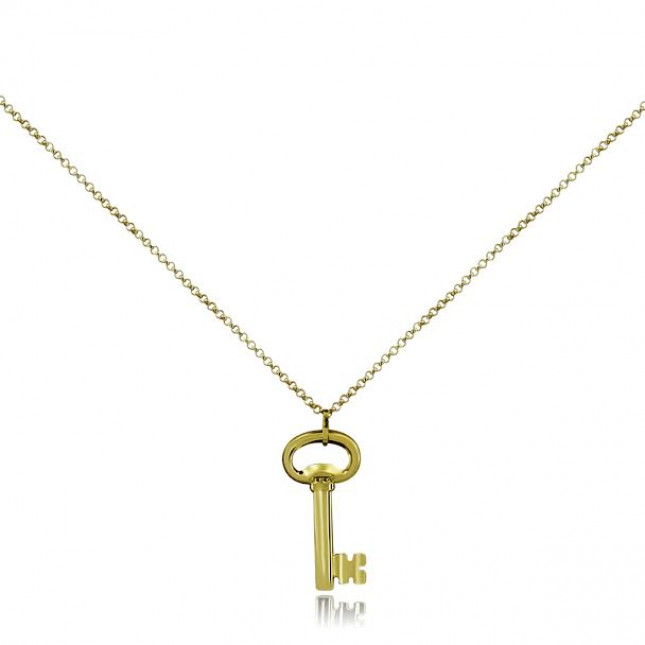 Yellow Gold Large Key Pendant