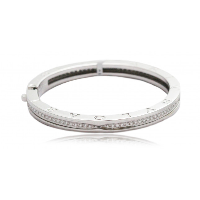 Bvlgari White Gold and Diamond Bangle 