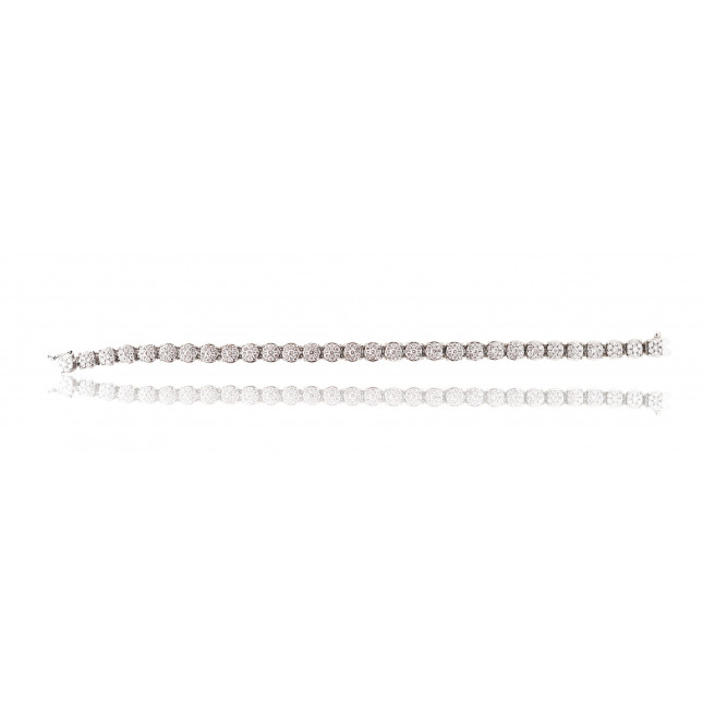 Illusion Set White Diamond Bracelet 
