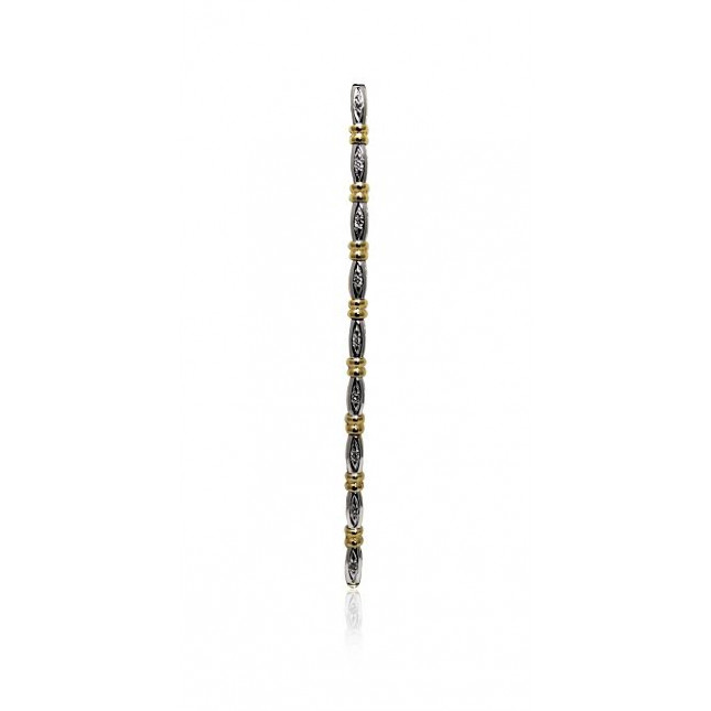 Contrasting Yellow and White Gold Diamond Bracelet