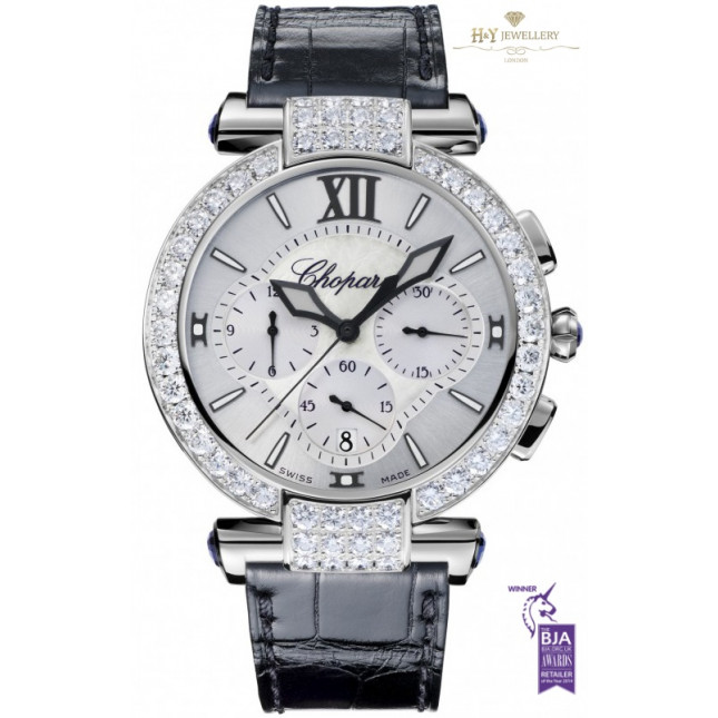 Chopard Imperiale Chronograph with Diamonds White Gold - ref 384211-1001