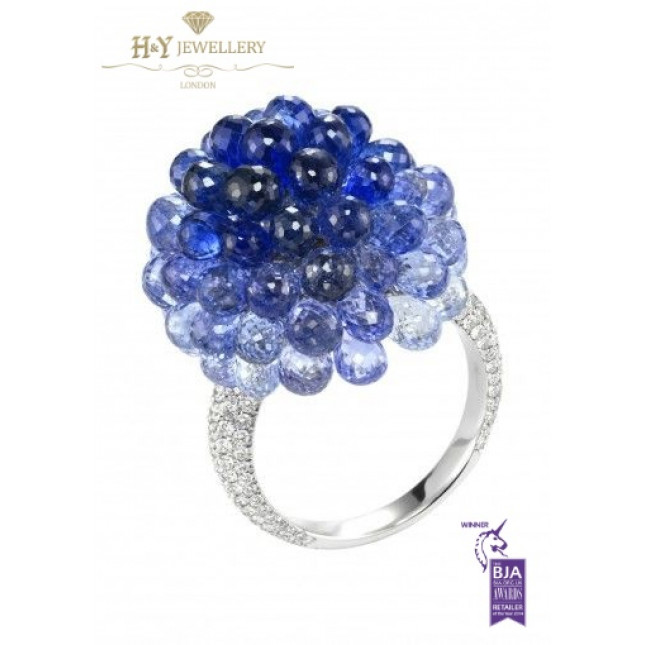 Chopard White Gold Briolette Sapphire Ring