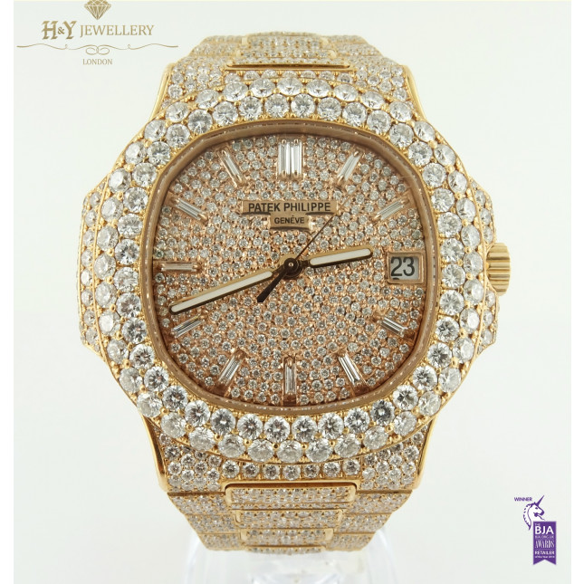 Patek Philippe Nautilus Rose Gold with After Set Diamonds - ref 5711/1R-001