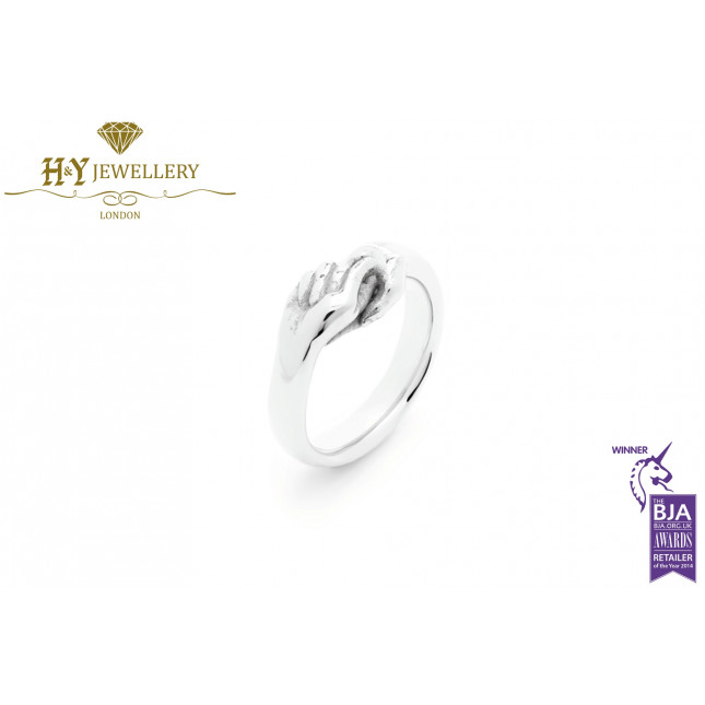 Give & Receive Ring By Lorenzo Quinn - White Gold