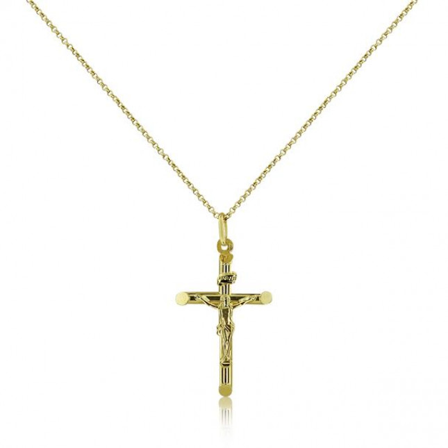 Yellow Gold Cross Pendant 