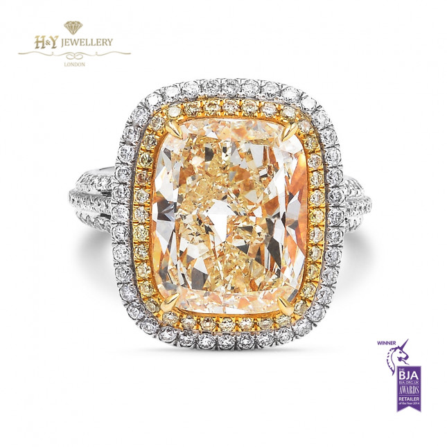  Yellow Diamond Ring - 6.88 ct