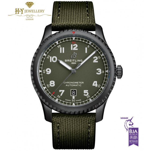 Breitling Aviator 8 '' Curtiss Warhawk '' DLC Coated Stainless Steel - ref M173152A1L1X1 