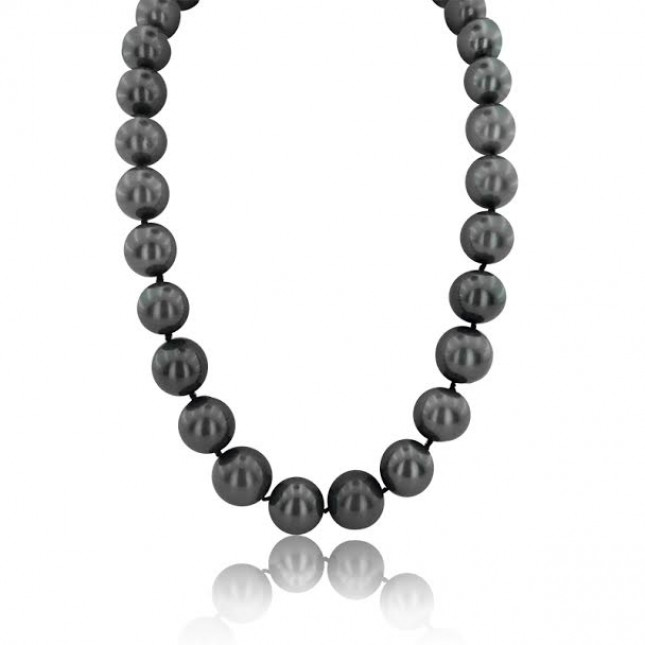 Tahitian South Sea Pearl Necklace With Diamonds