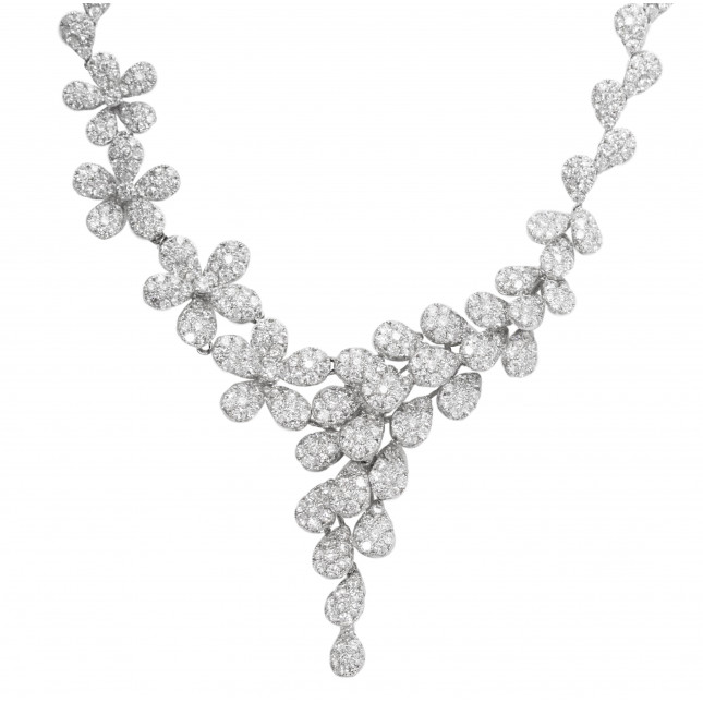 Lily of the Valley Statement Diamond Necklace 