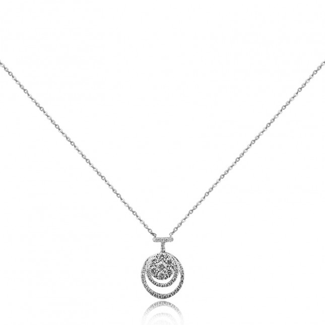 White Gold Petit Necklace With Brilliant Cut Diamonds