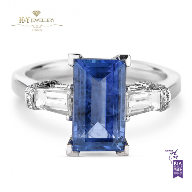 Burma Blue Sapphire Ring - 3.97 ct